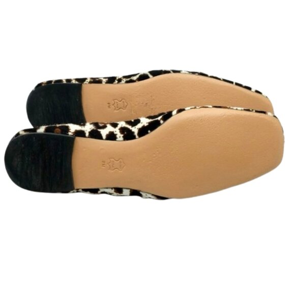 TORY BURCH~Leopard Print Calf Hair Apron Toe Loafers~WOMENS LEATHER SHOES SIZE 9 - Picture 3 of 7